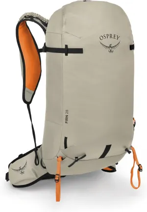 Osprey Firn 28L Ski and Snowboard Backpack, Sandy Grey/Tequila Orange, Small/Medium