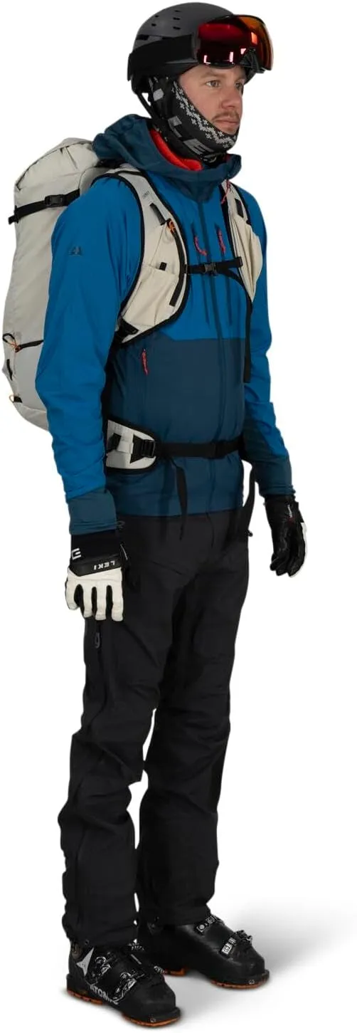 Osprey Firn 28L Ski and Snowboard Backpack, Sandy Grey/Tequila Orange, Small/Medium