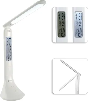 OttLite ClearSun LED Travel Task Lamp - Cordless, Digital Display & Touch Activated Controls - Desk Lamp with Rechargeable Battery - Travel-Friendly & Portable Reading Lamp