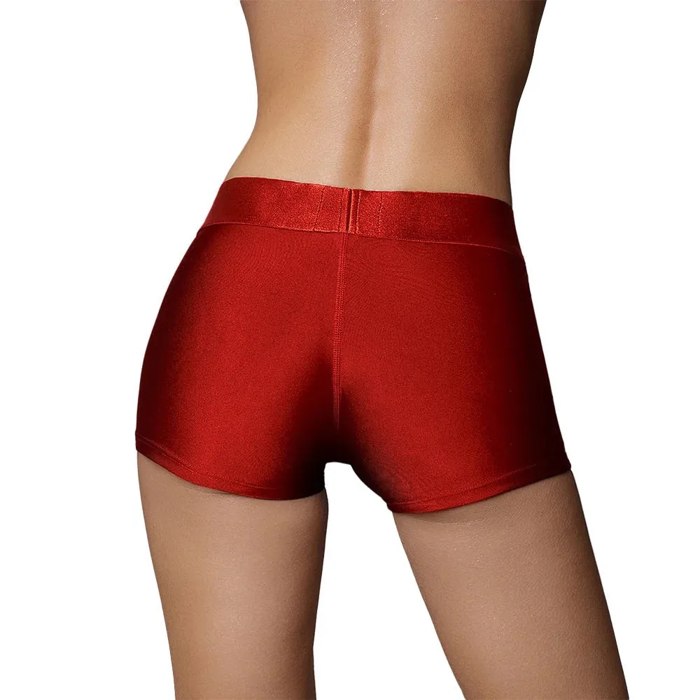Ouch! Vibrating Strap on Boxer Harness - Red