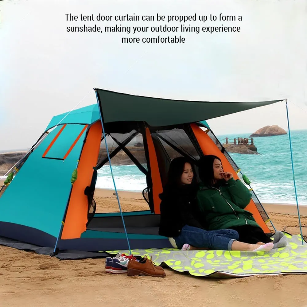 Outdoor Automatic Quick Open Tent Waterproof Camping Tent 3-4 Person Instant Setup Tent,Outdoor Automatic Open Tent