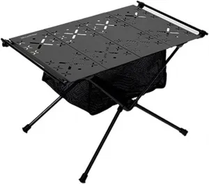 Outdoor Camping Mesh Pocket Table,Outdoor Camping Aluminium Table,Lightweight Portable Folding Table,Lightweight Design Portable,Ideal for Camping,Hiking,Beach,Picnics,Backyard(Black)