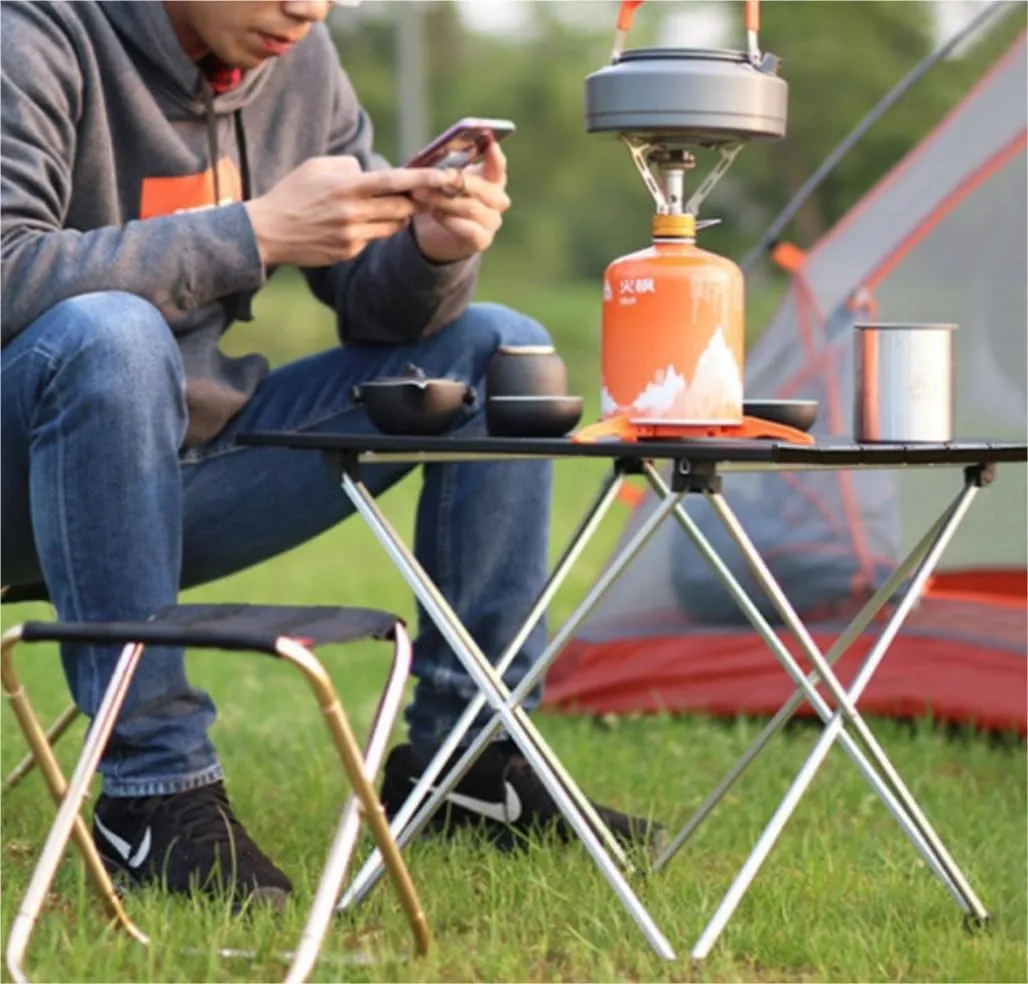 Outdoor Camping Table Camping Folding Table Portable Lightweight Table Fold Up Aluminum Alloy Camping Furniture