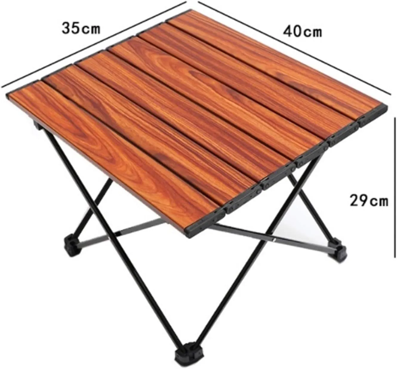 Outdoor Camping Table Folding Table Portable Table Aluminum Alloy Table for Camping Outdoor Indoor Picnic Camping Furniture(Brown,35 * 40 * 29cm)