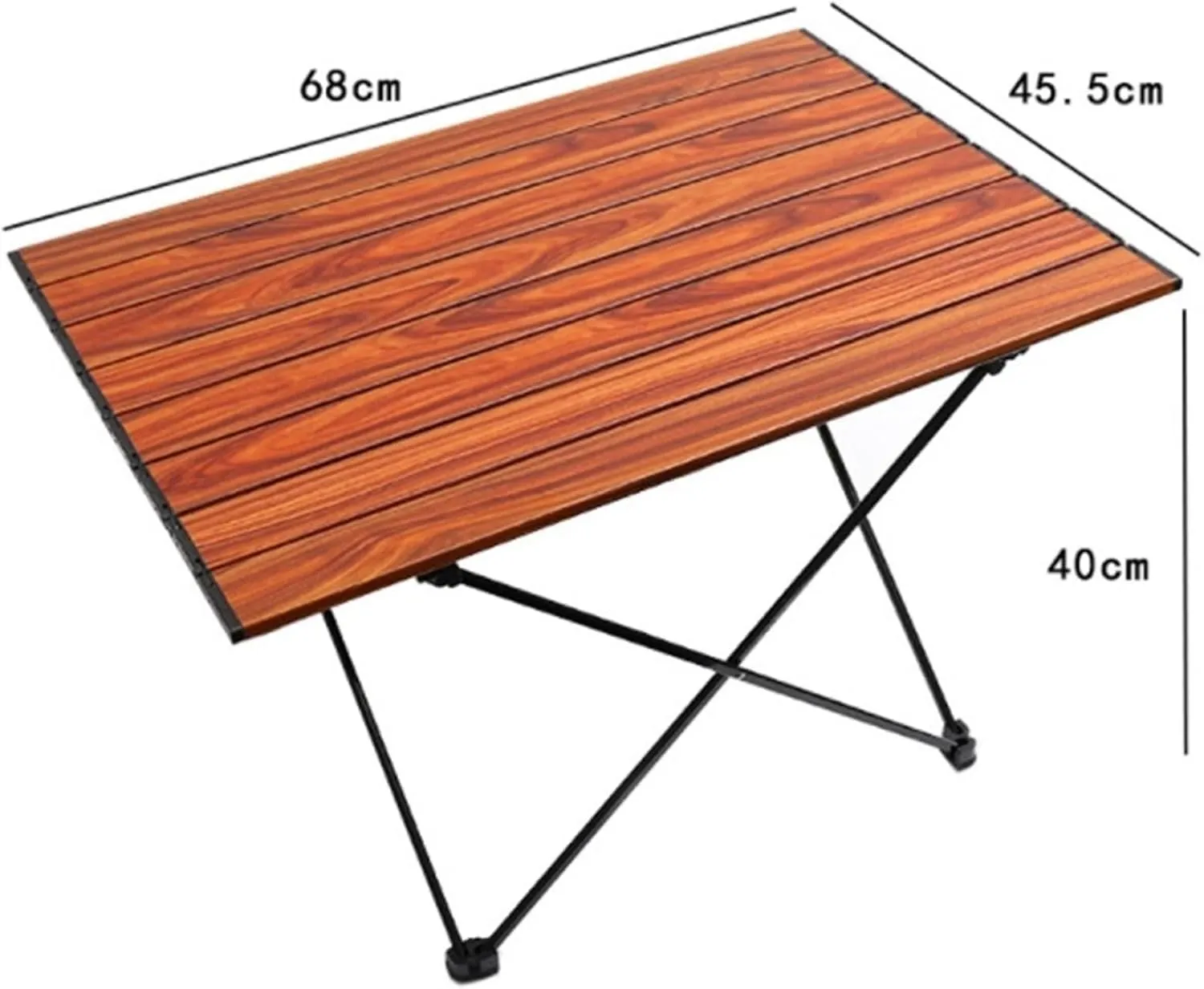 Outdoor Camping Table Folding Table Portable Table Aluminum Alloy Table for Camping Outdoor Indoor Picnic Camping Furniture(Brown,68 * 45.5 * 40cm)