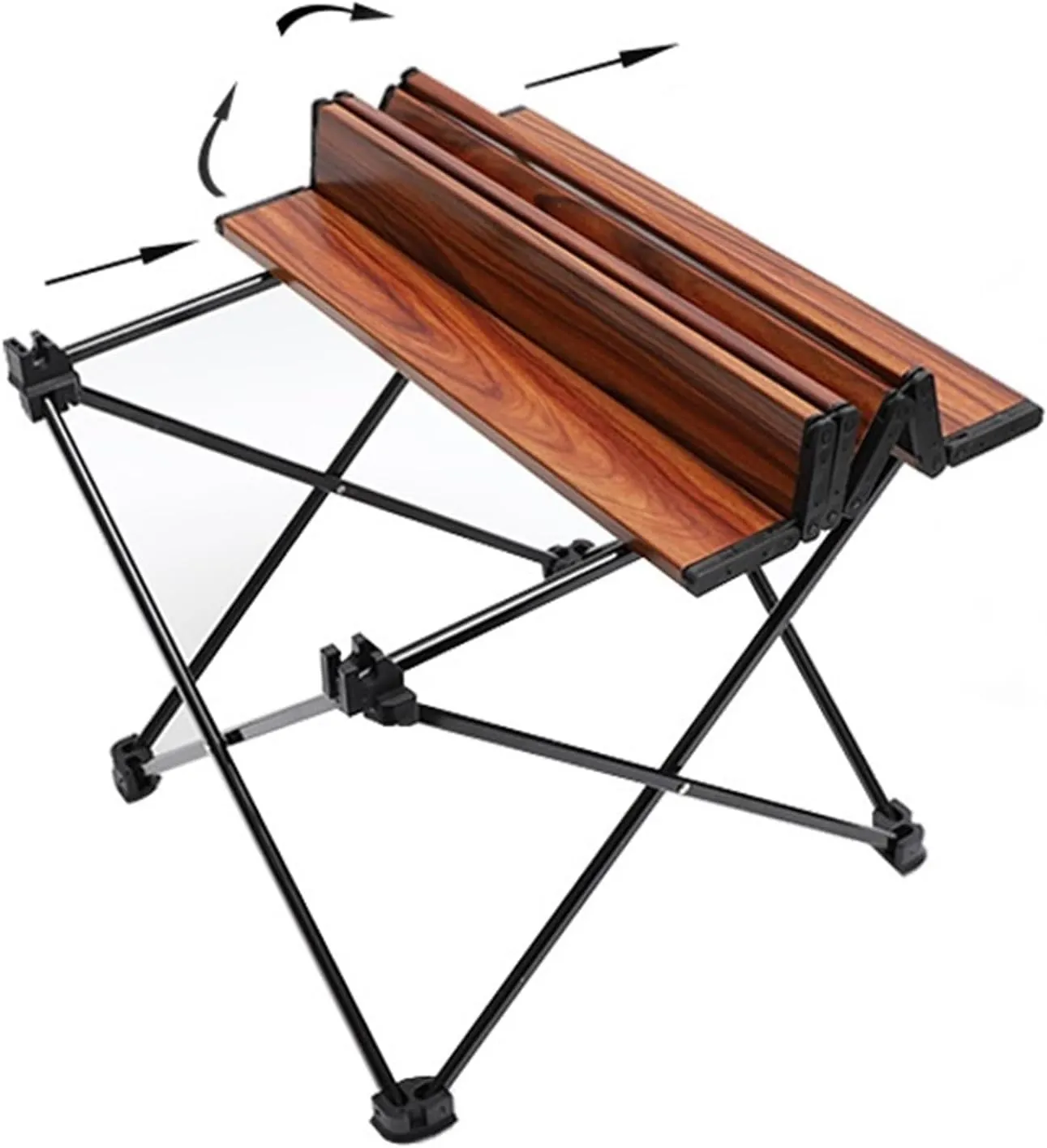Outdoor Camping Table Folding Table Portable Table Aluminum Alloy Table for Camping Outdoor Indoor Picnic Camping Furniture(Brown,68 * 45.5 * 40cm)
