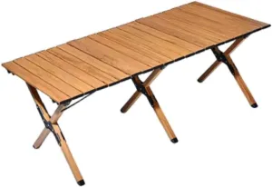Outdoor Folding Table Desk Camp Table Ultralight Stable Roll up Camping Table with Carry Bag for Travel Balcony Garden Hiking