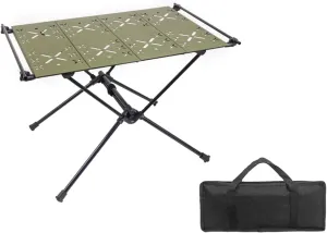 Outdoor Folding Table Portable Desk Aluminum Alloy Bracket Camping Table for Traveling BBQ Beachs