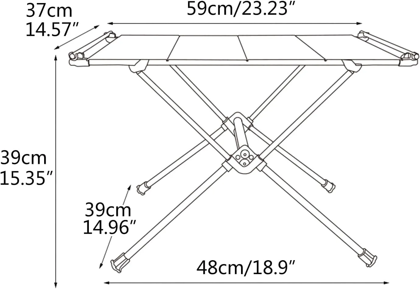 Outdoor Folding Table Portable Desk Aluminum Alloy Bracket Camping Table for Traveling BBQ Beachs