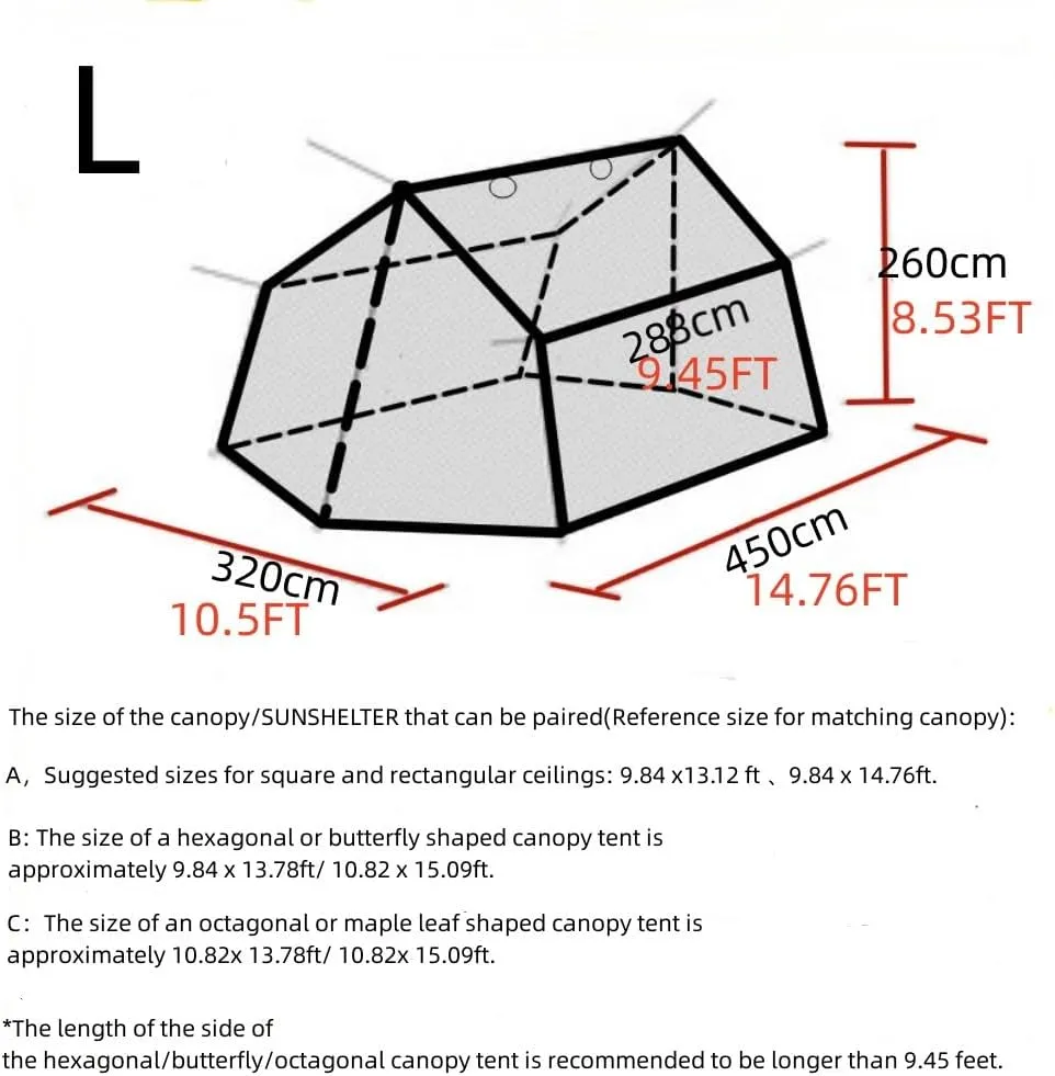 Outdoor Mesh Screen House Lightweight Camping Canopy Tent Net Mesh Outdoor 4-6 Person Mesh Net Travel Portable Tarp Mesh (Small)