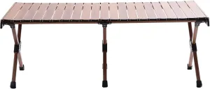 Outdoor Picnic Table,Portable Folding Table Aluminum Portable Roll-Up Picnic Table 4-6 Person for Backyard Patio Beach Travel Grill BBQ Party