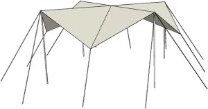 Outdoor Picnic Tent Canopy Octagonal Canopy for Sunshade and Rainproof Beach(Oxford_5.4 * 5.5M)