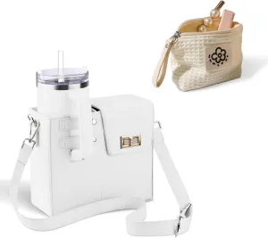 Outdoor Portable Crossbody Water Bottle Storage Bag, Adjustable Water Bottle Holder Suitable for Most Cups