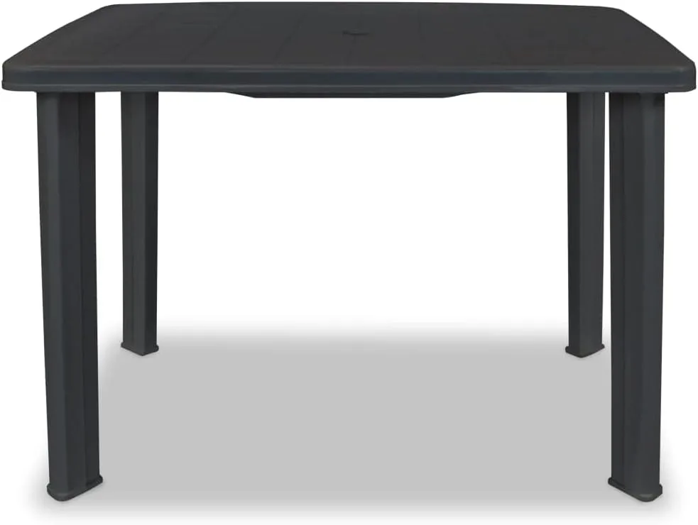 Outdoor Table Anthracite Plastic Lightweight - Portable Camping Dining Table for Outdoor Furniture, Kitchen, Picnic and Living Spaces