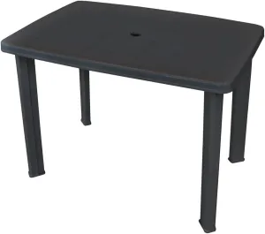 Outdoor Table Anthracite Plastic Lightweight - Portable Camping Dining Table for Outdoor Furniture, Kitchen, Picnic and Living Spaces