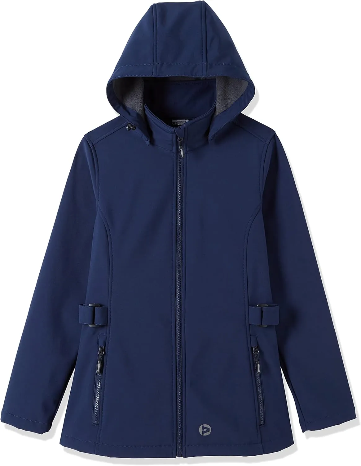 Outdoor Ventures Women's Softshell Jacket with Removable Hood, Insulated Windbreaker Waterproof Warm Fleece Lined Coat