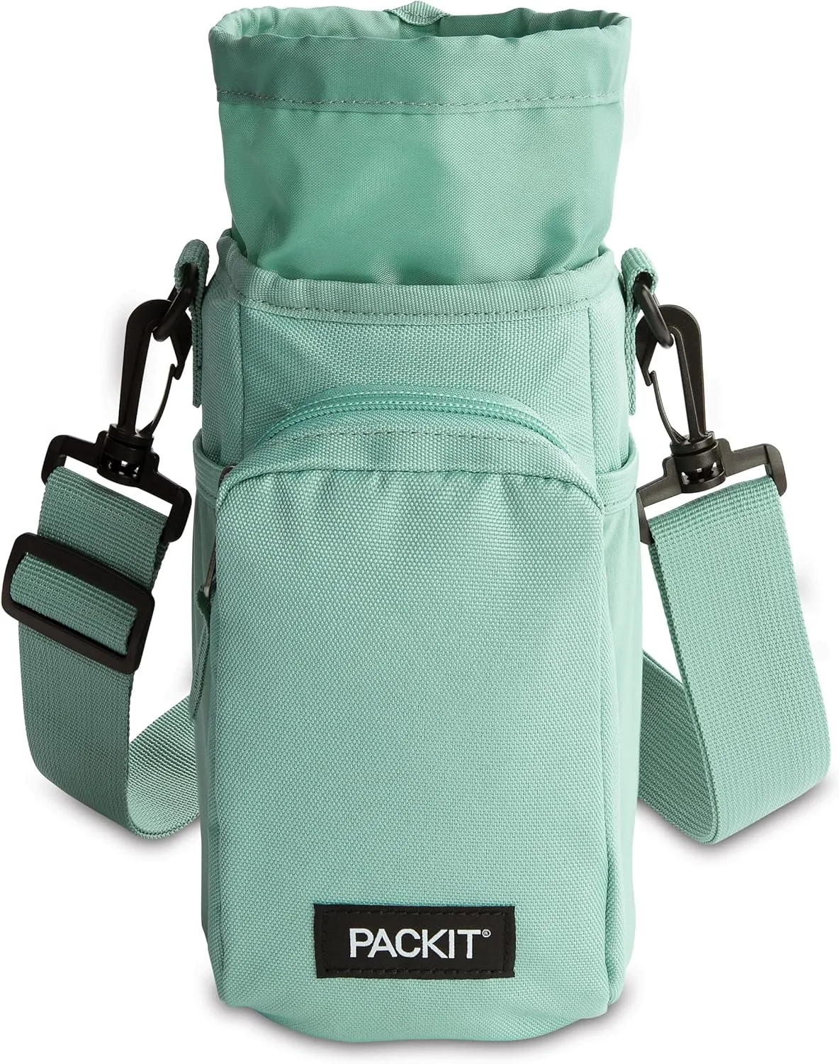 PackIt Freezable Hydration Crossbody, Sage, Triple-Function Design, Removable Freezable Insert, Adjustable Removable Crossbody Strap, Elastic Cord Lock, Front Zip Pocket, Three Elastic Slip Pockets