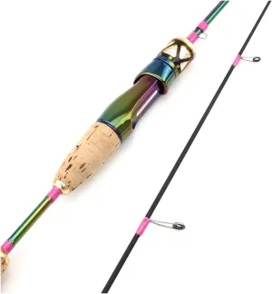 Panfish Rod Fishing Pole Colored Lure Fishing Rod Ul Spinning Casting Rod Carbon Fiber 2 Sections Slow Beautiful Fishing Pole Lure Weight Baitcasting Rod(A)