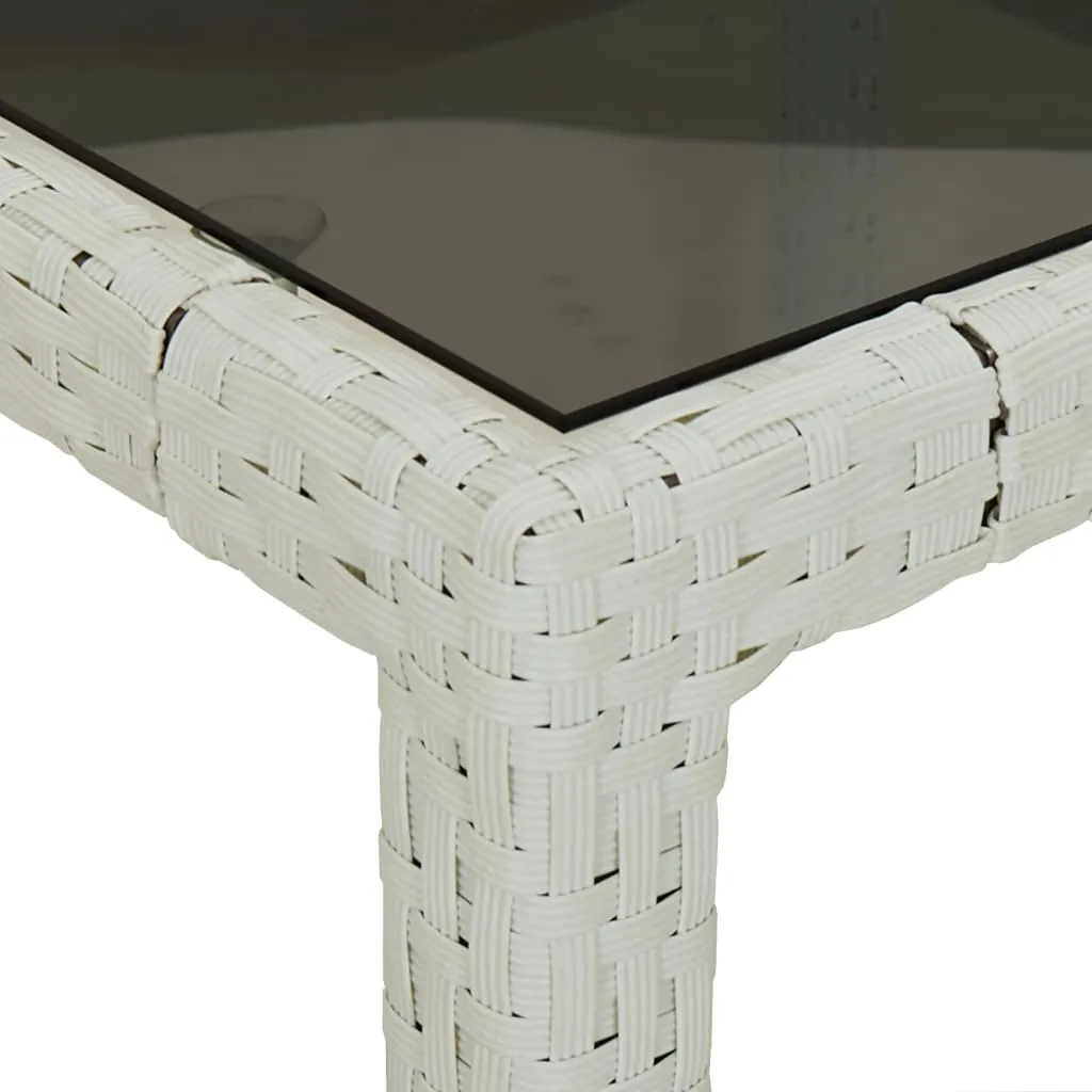 Patio Table 74.8" Tempered Glass and Poly Rattan Table Multi Colors