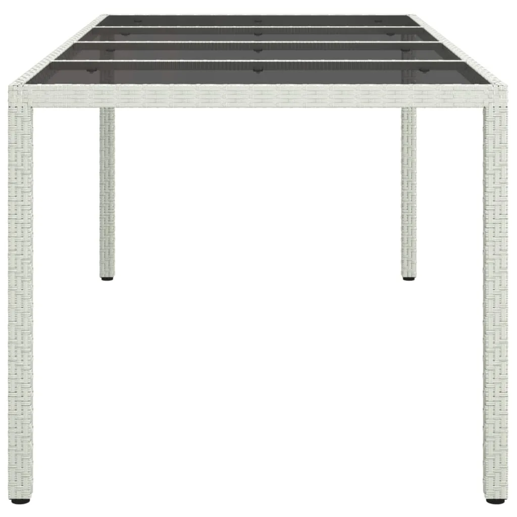 Patio Table 74.8" Tempered Glass and Poly Rattan Table Multi Colors