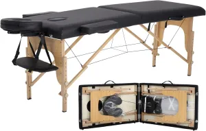 PayLessHere Massage Bed Portable Massage Table 24 inche Wide Lash Bed 2 Folding Heigh Adjustable Spa Table with Non-Woven Bag for Spa Footmassage Facial CareSpa Tattoo