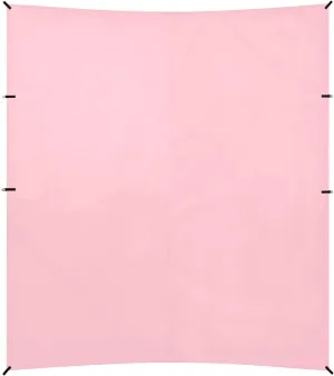 Peach Solid Color Pure Plain Foldable Beach Cabana UPF50  Protection Lightweight Large Sun Shade with Sandbags and Shovel for Camping, Picnics, Backyard
