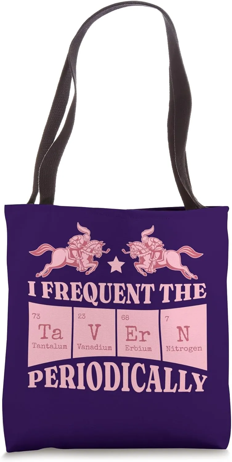 Periodic Table Knight Tavern Medieval Chemistry Science Tote Bag
