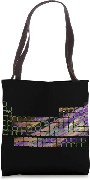 Periodic Table Nebula Electron Neutron Physics Physicist Tote Bag