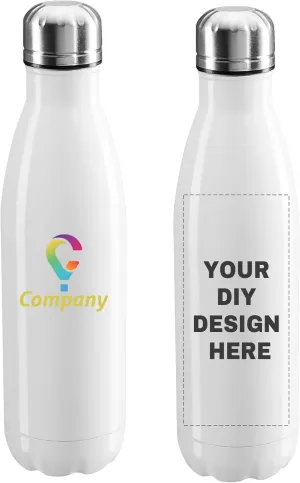 Personalized Custom Water Bottle Print in USA 17oz Stainless Steel Double Wall Leakproof Cups With Colorful Text Logo for Sports Outdoors