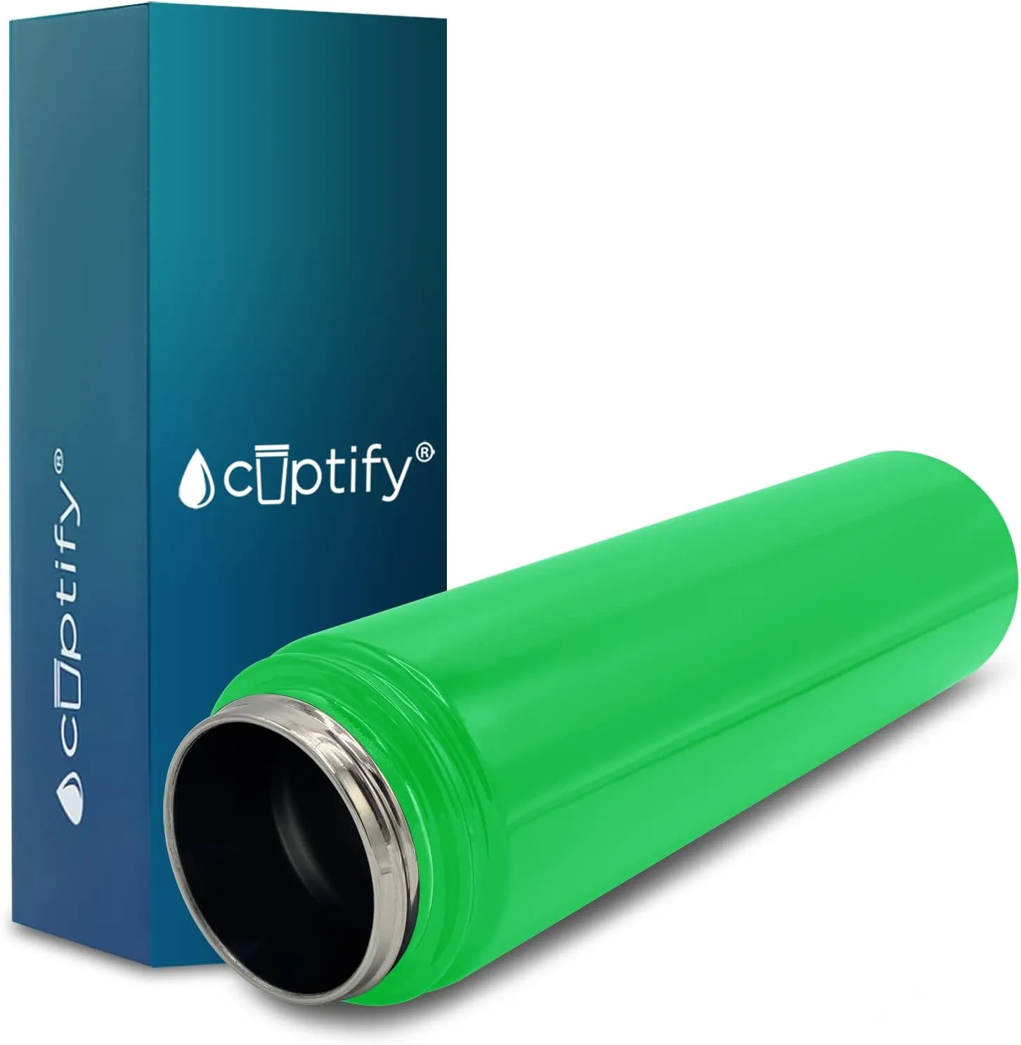 Personalized Water Bottle with Straw Lid on Neon Green Gloss for Gym Engraved Custom Women Name 24 oz Modern Insulated Stainless Steel