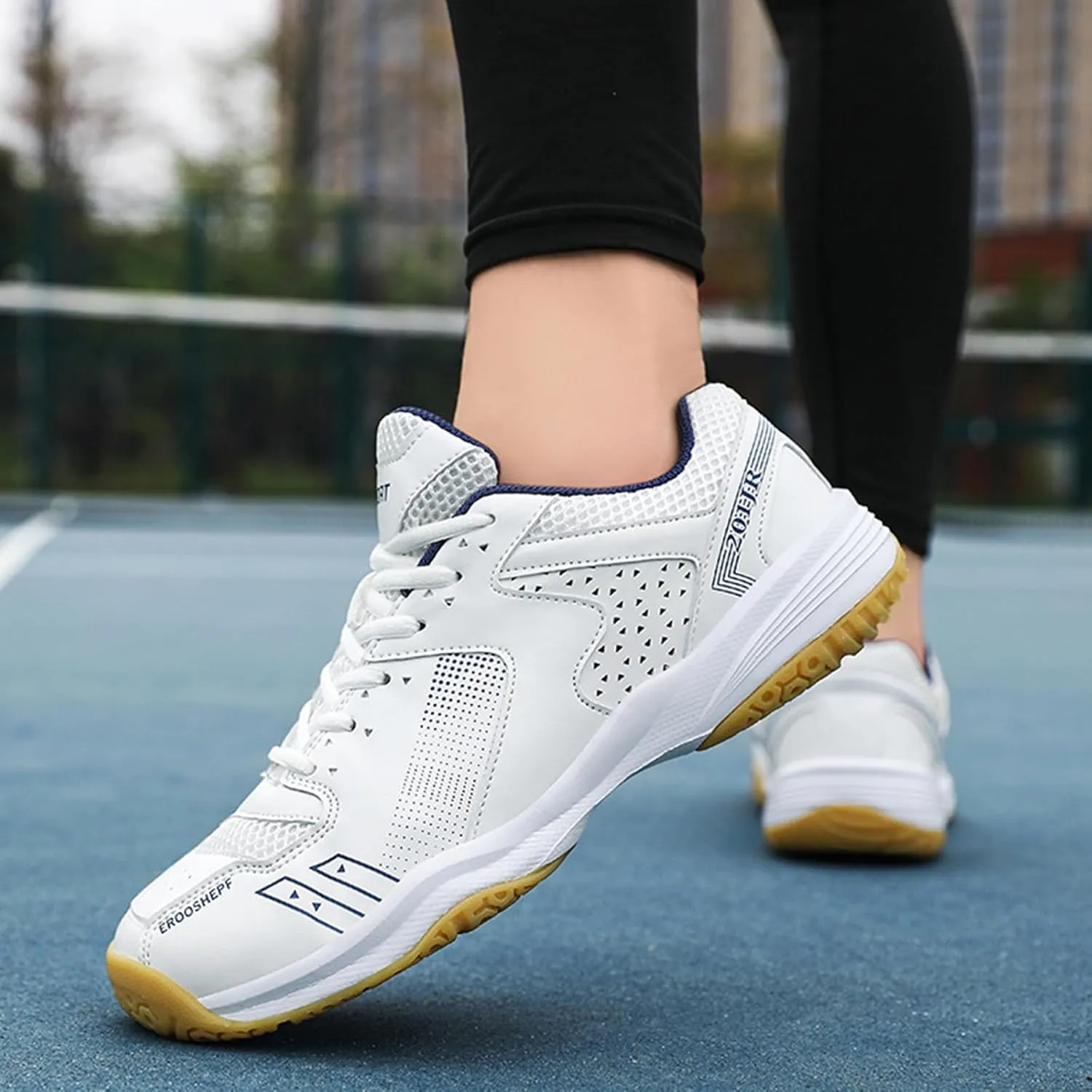 Pickleball Tennis Shoes for Mens Athletic Indoor Court Shoes Comfort Lightweight Fashion Table Tennis Badminton Training