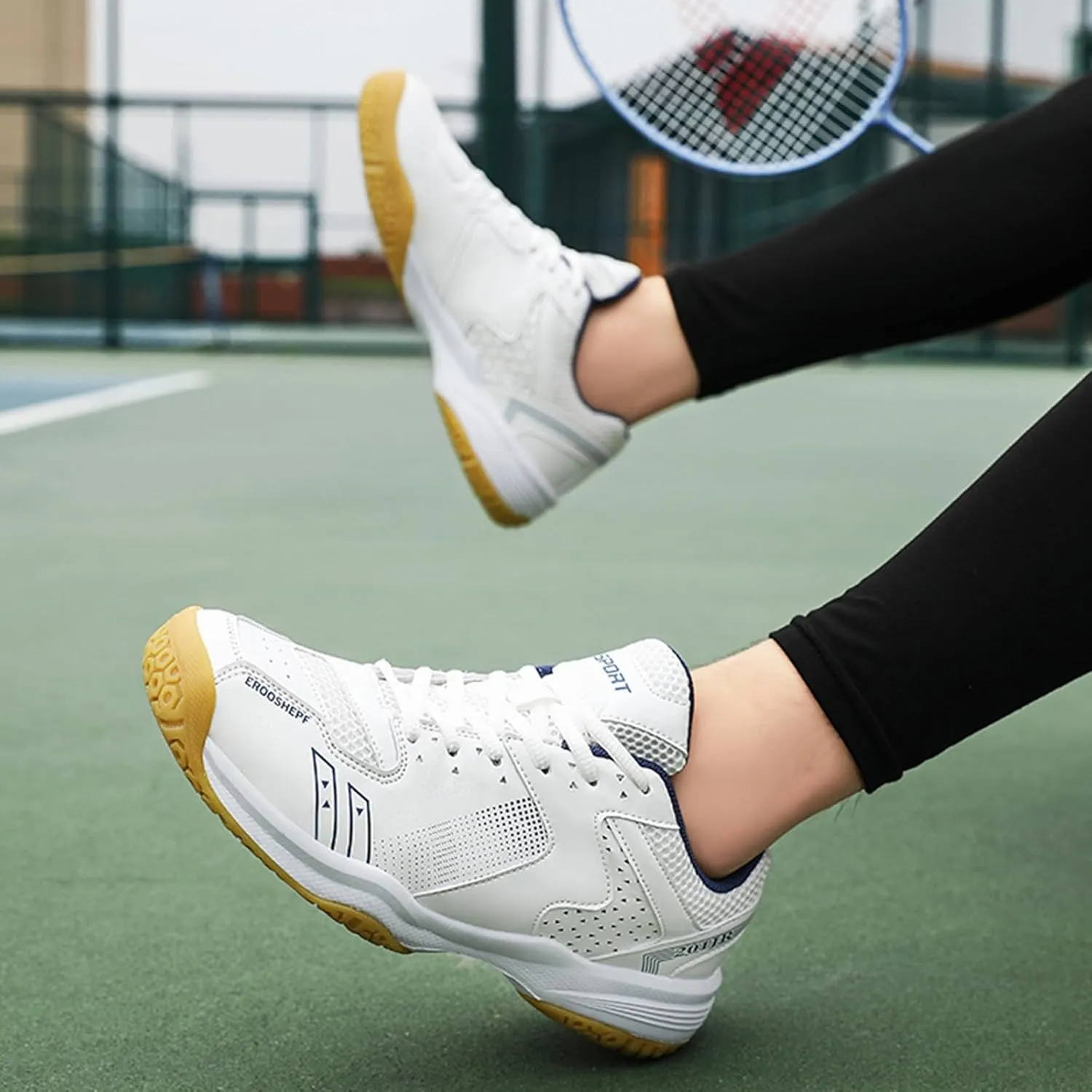 Pickleball Tennis Shoes for Mens Athletic Indoor Court Shoes Comfort Lightweight Fashion Table Tennis Badminton Training