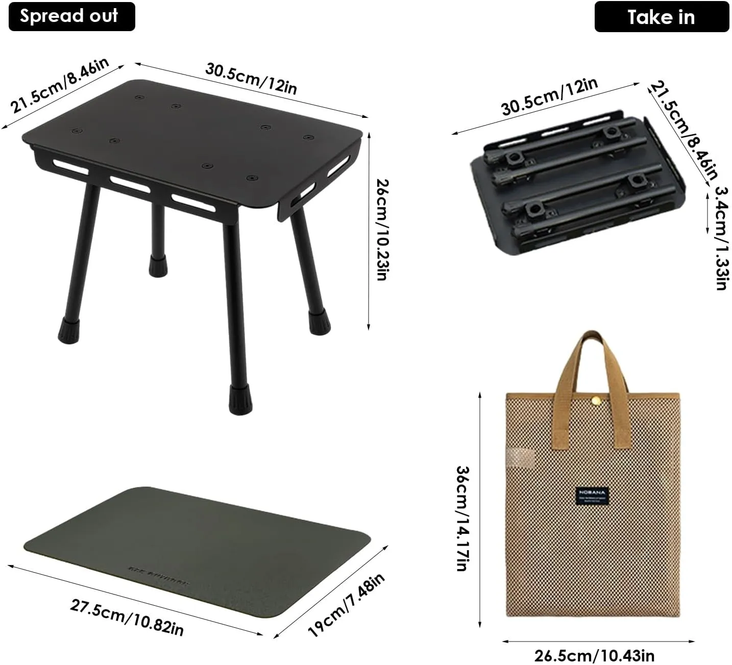 Picnic Table Outdoor Camping | Lightweight Camping Table | Foldable Picnic Table, Multi Functional Beach Table, Portable Outdoor Table, Collapsible Camping Table, Compact Picnic Table
