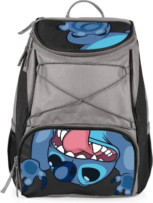 PICNIC TIME Disney Lilo & Stitch PTX Backpack Cooler, Soft Cooler Backpack, Insulated Lunch Bag, (Black with Gray Accents)