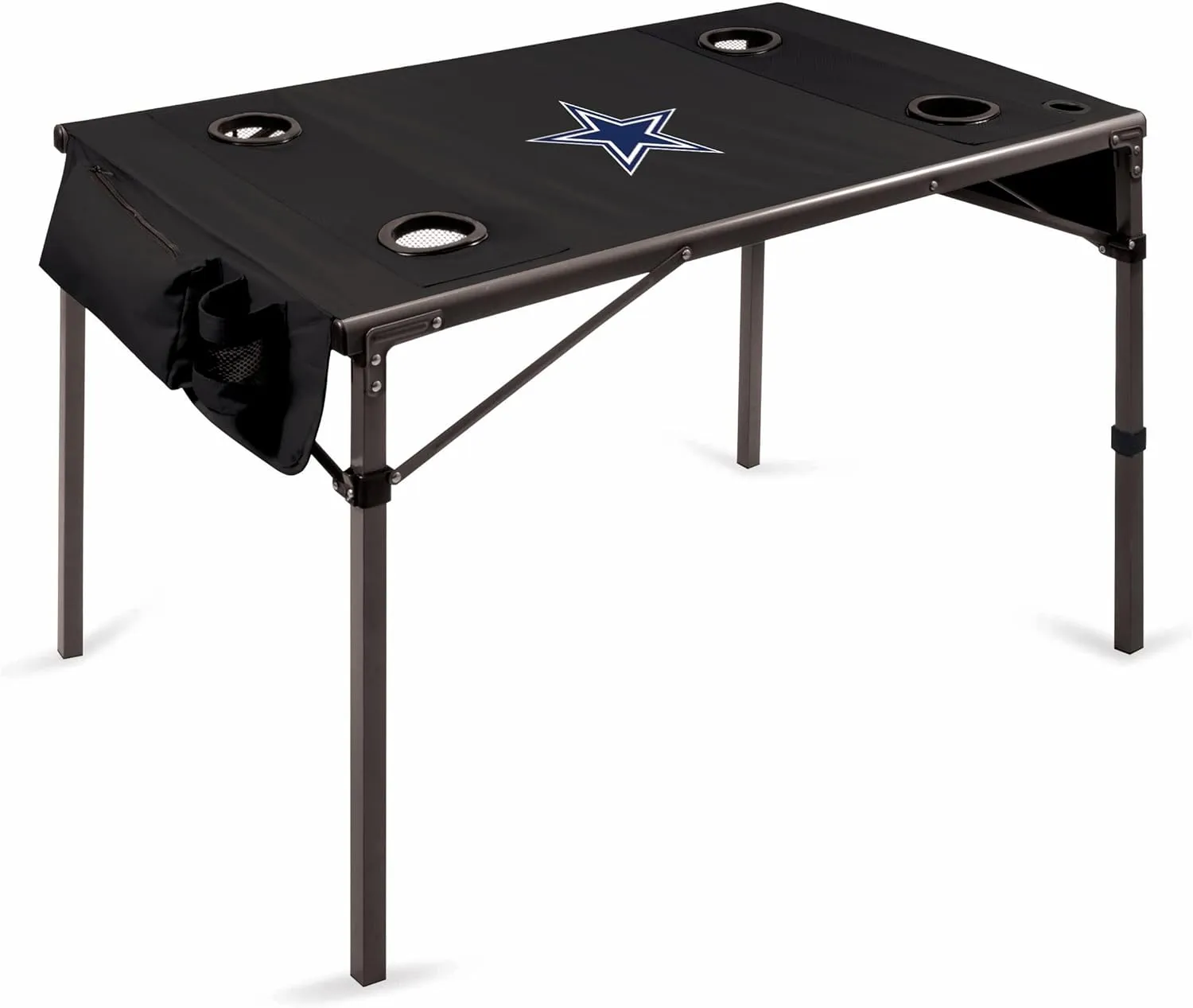 PICNIC TIME NFL New York Jets Travel Table Portable Folding Table, Camping Table, Outdoor Table with Carry Bag, (Black)