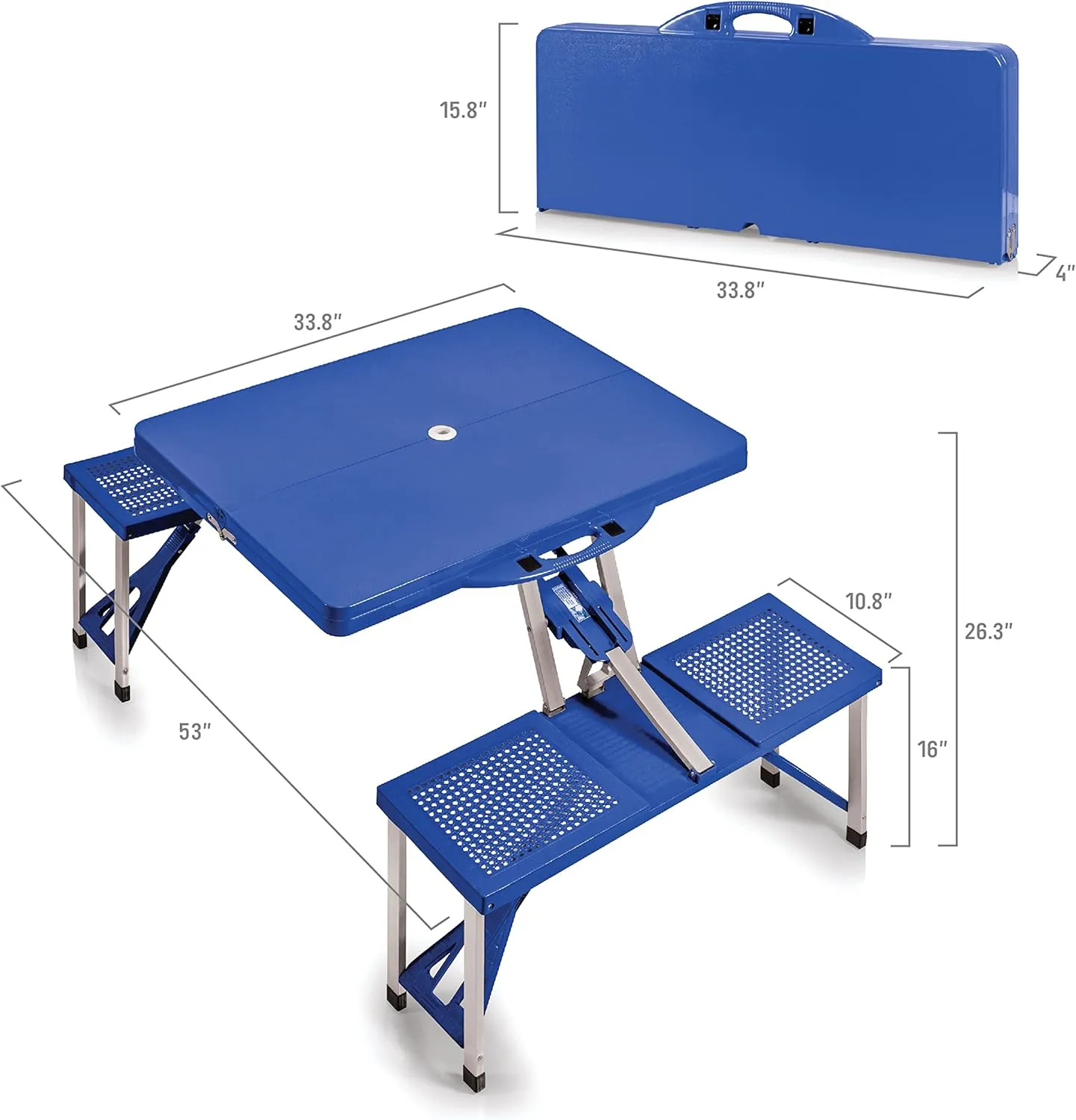 PICNIC TIME NHL Unisex-Adult NHL Picnic Table Portable Folding Table with Seats