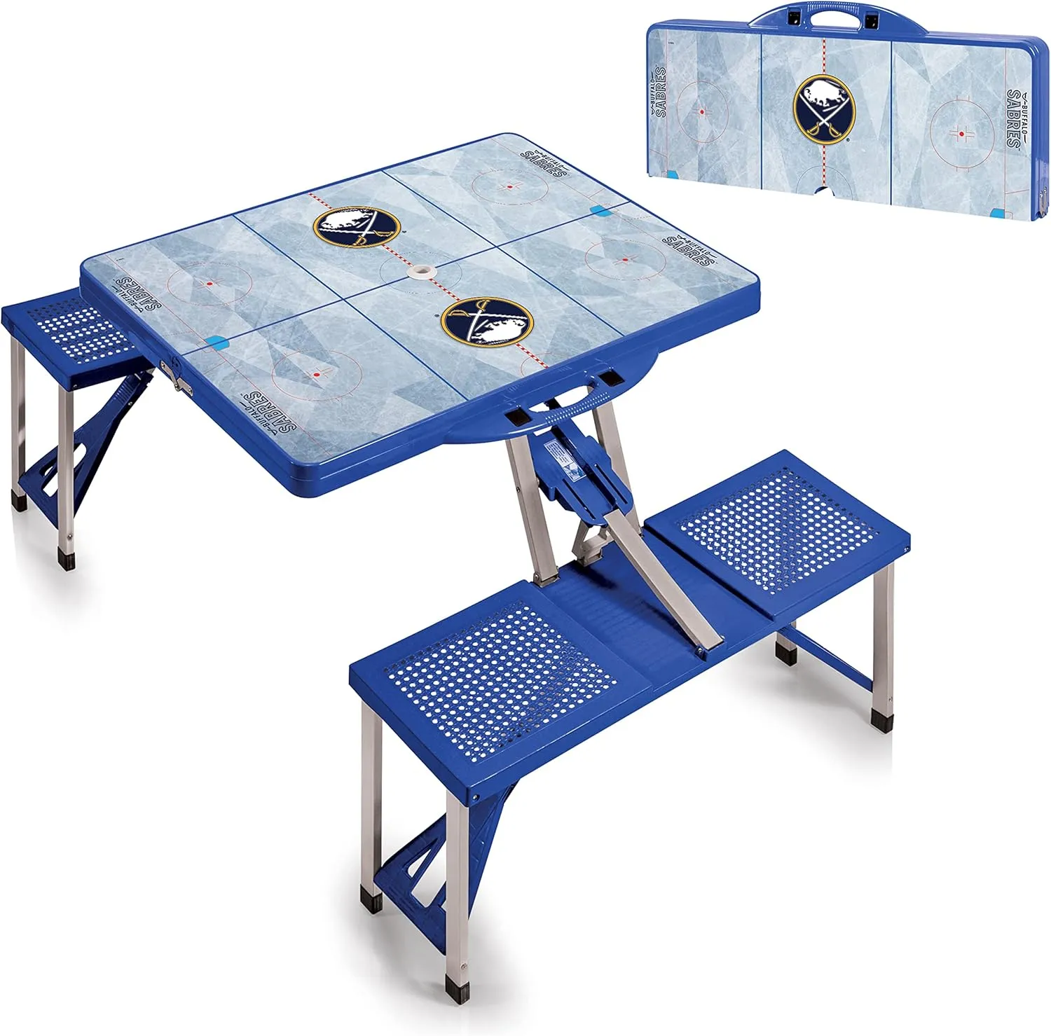 PICNIC TIME NHL Unisex-Adult NHL Picnic Table Portable Folding Table with Seats