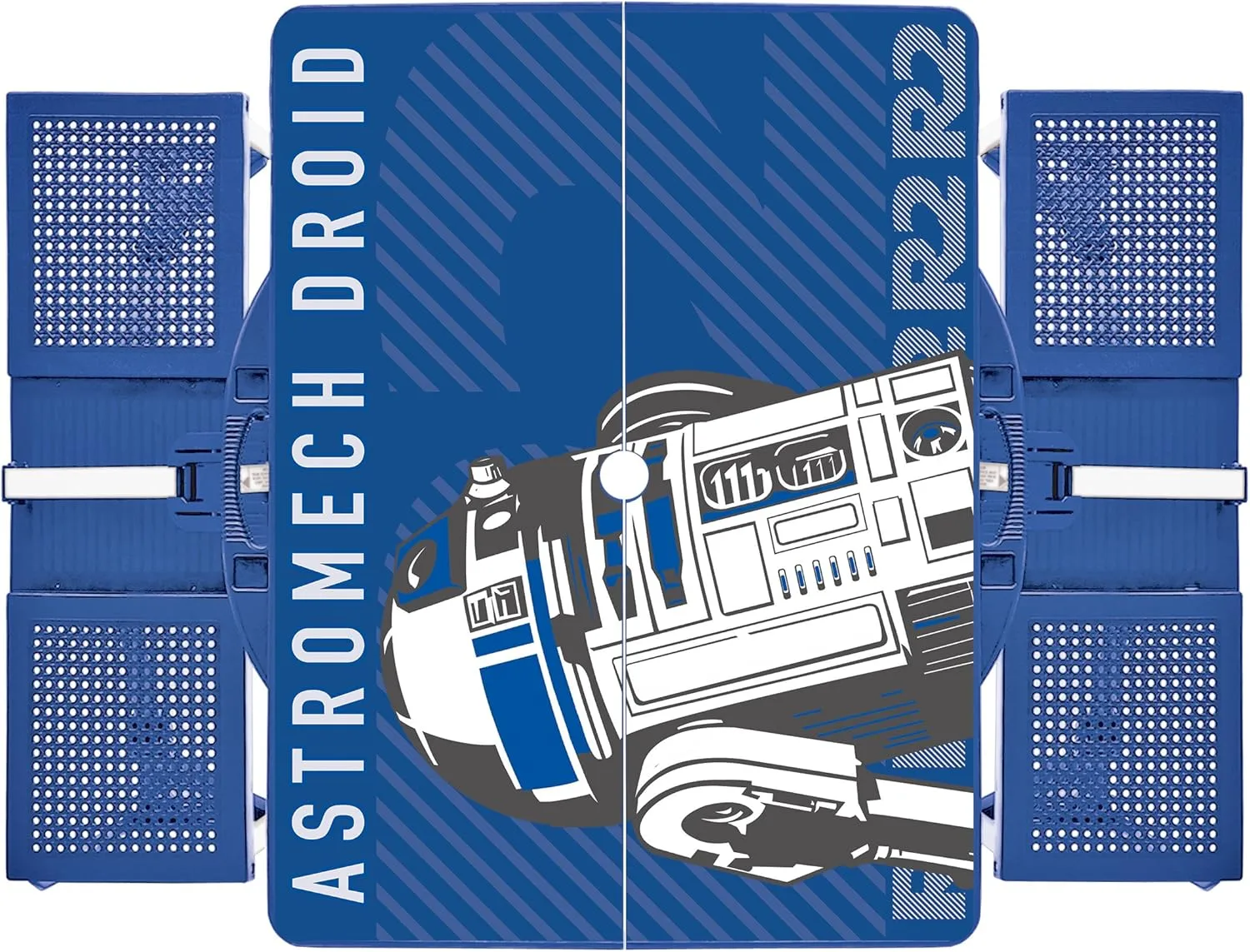 PICNIC TIME Star Wars R2-D2 Folding Picnic Table, Camping Table, Outdoor Table with Umbrella Hole, (Royal Blue)