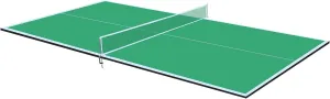 Ping Pong Table Top, 7×4FT Mid-Size Foldable Ping Pong Table Topper for Pool Table, Indoor Table Tennis Conversion Top w/Net & Premium Foam Padding, Lightweight and Portable-Green
