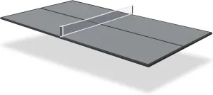 Ping Pong Table Top, 84" Foldable Ping Pong Table Topper for Pool Table, Indoor Outdoor Mid-Size Table Tennis Conversion Top with Net & Premium Foam Padding, Lightweight and Portable (Grey)