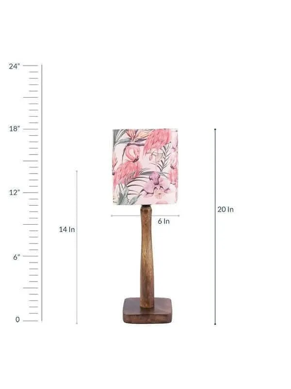 Pink Flamingo Wooden Lamp