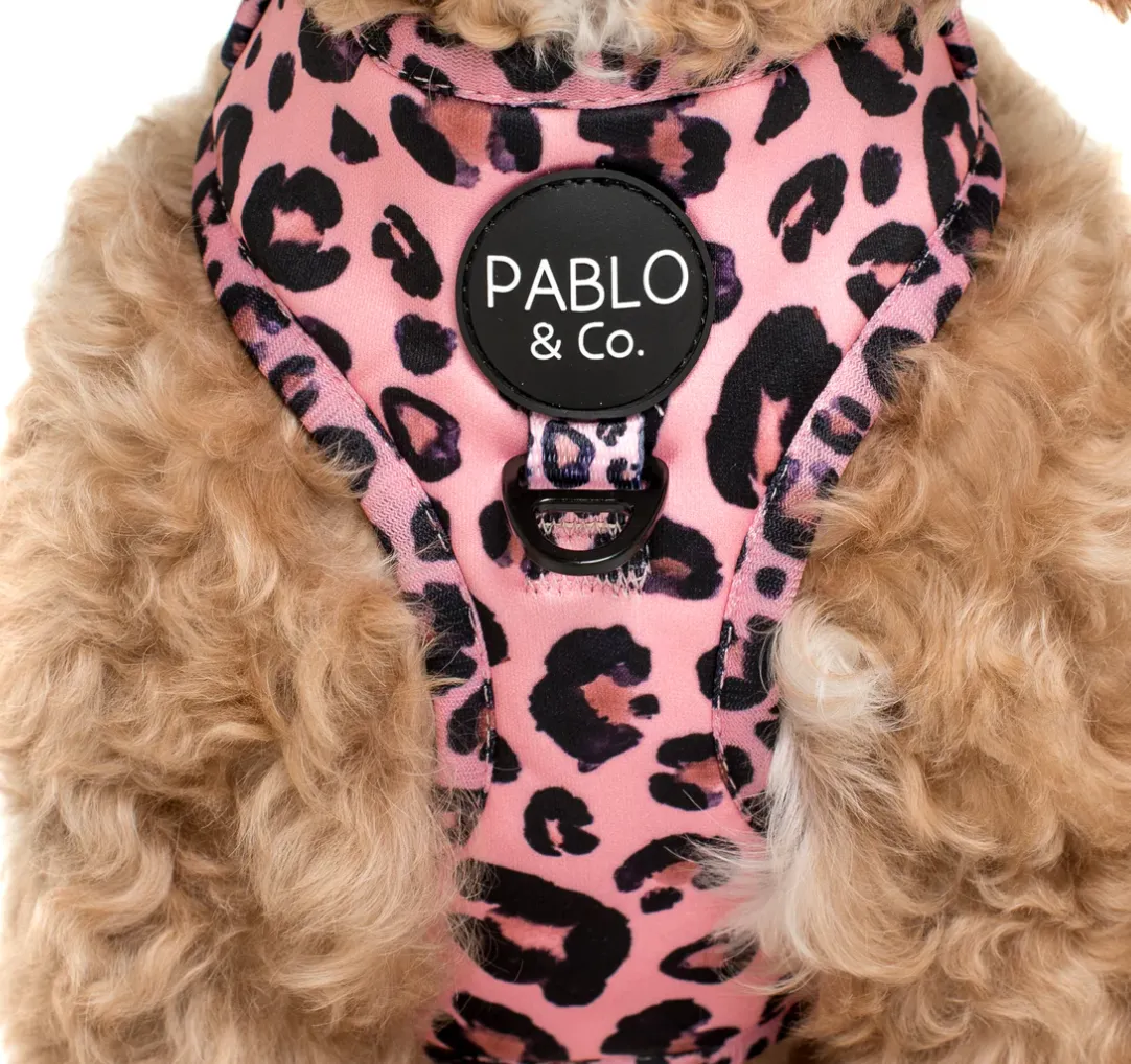 Pink Leopard Print Adjustable Harness