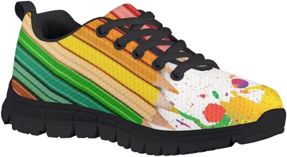 Pinupub Kids Lace-up Sneakers Comfortable Lightweight Casual Running Walking Tennis Shoes