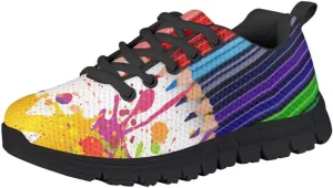 Pinupub Kids Lace-up Sneakers Comfortable Lightweight Casual Running Walking Tennis Shoes