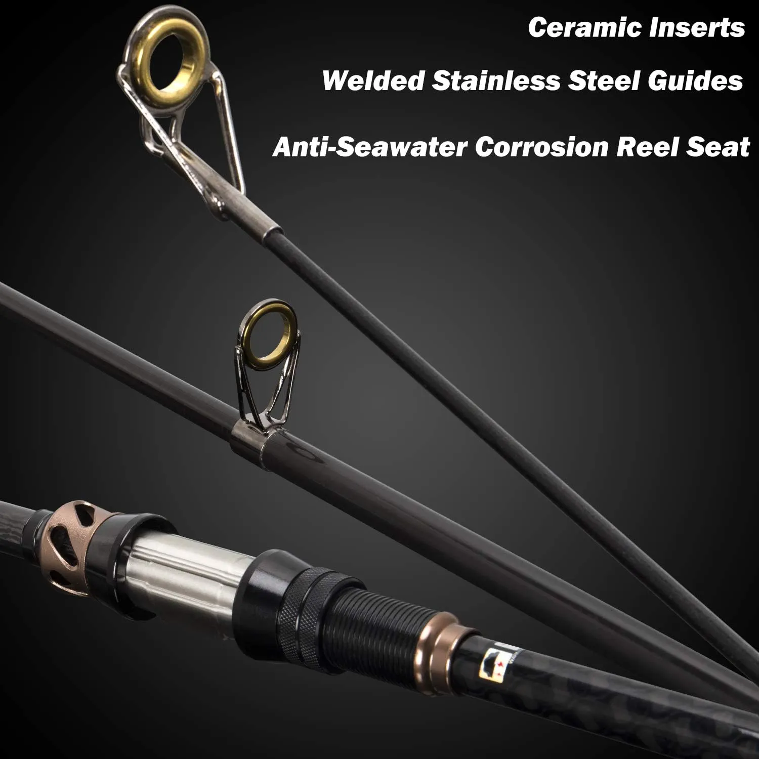 PLUSINNO Fishing Rod and Reel Combos - Carbon Fiber Telescopic Fishing Pole - Spinning Reel 12  1 Shielded Bearings Stainless Steel BB