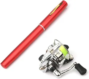 Pocket Collapsible Fishing Rod Reel Combo Mini Pen Fishing Pole Kit Telescopic Fishing Rod Spinning Reel Combo Kit