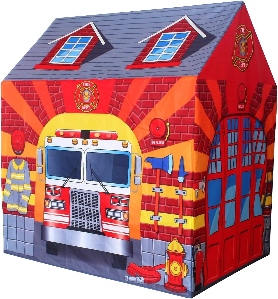 POCO DIVO Fire Station Play Tent Kids Pretend Playhouse