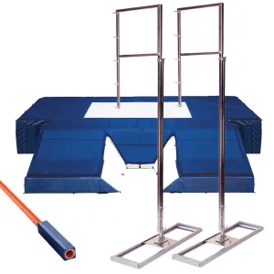 Pole Vault Telescoping Standards Package - (High School - 6 ft. to 18 ft.)