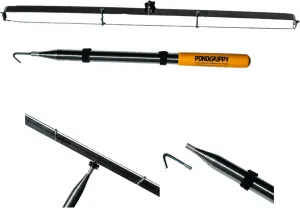 Pond Puppy Disc Golf Retriever - Deep Water Triple-Wide Disc Golf Grabber - XXL 17.8 ft Telescoping Pole Disc Retriever Tool - Extra Hook for Trees and Bush - Stainless Steel Pole and Retriever Head