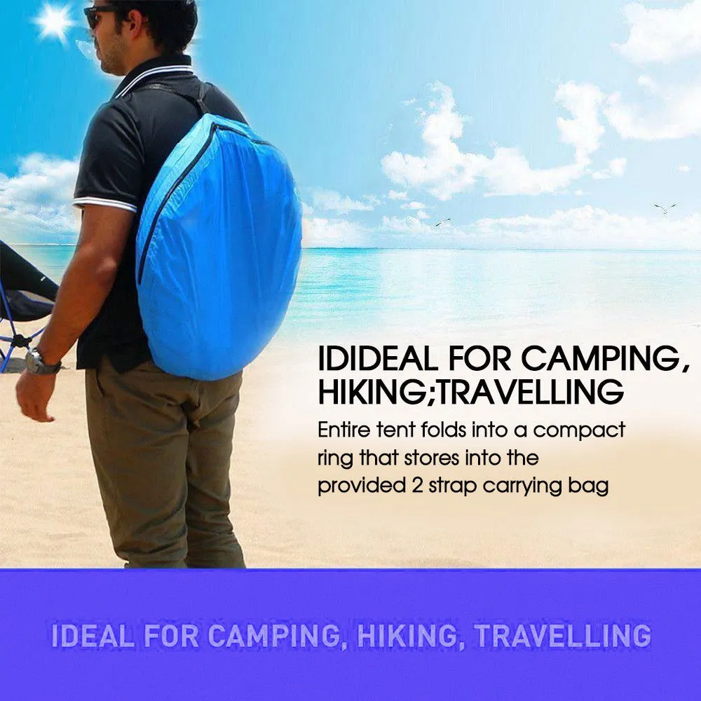 Pop Up Camping Shower Toilet Tent - blue